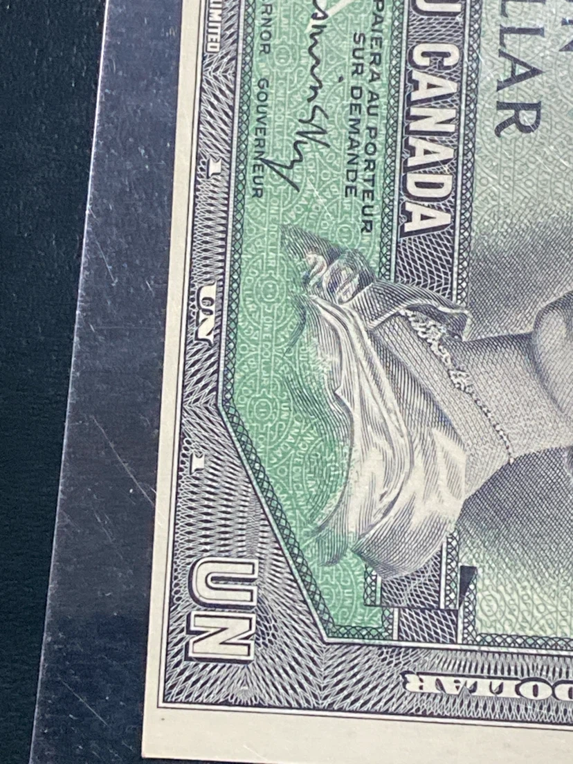 EROR 1954 Bank of Canada One Dollar Bill - photo 2