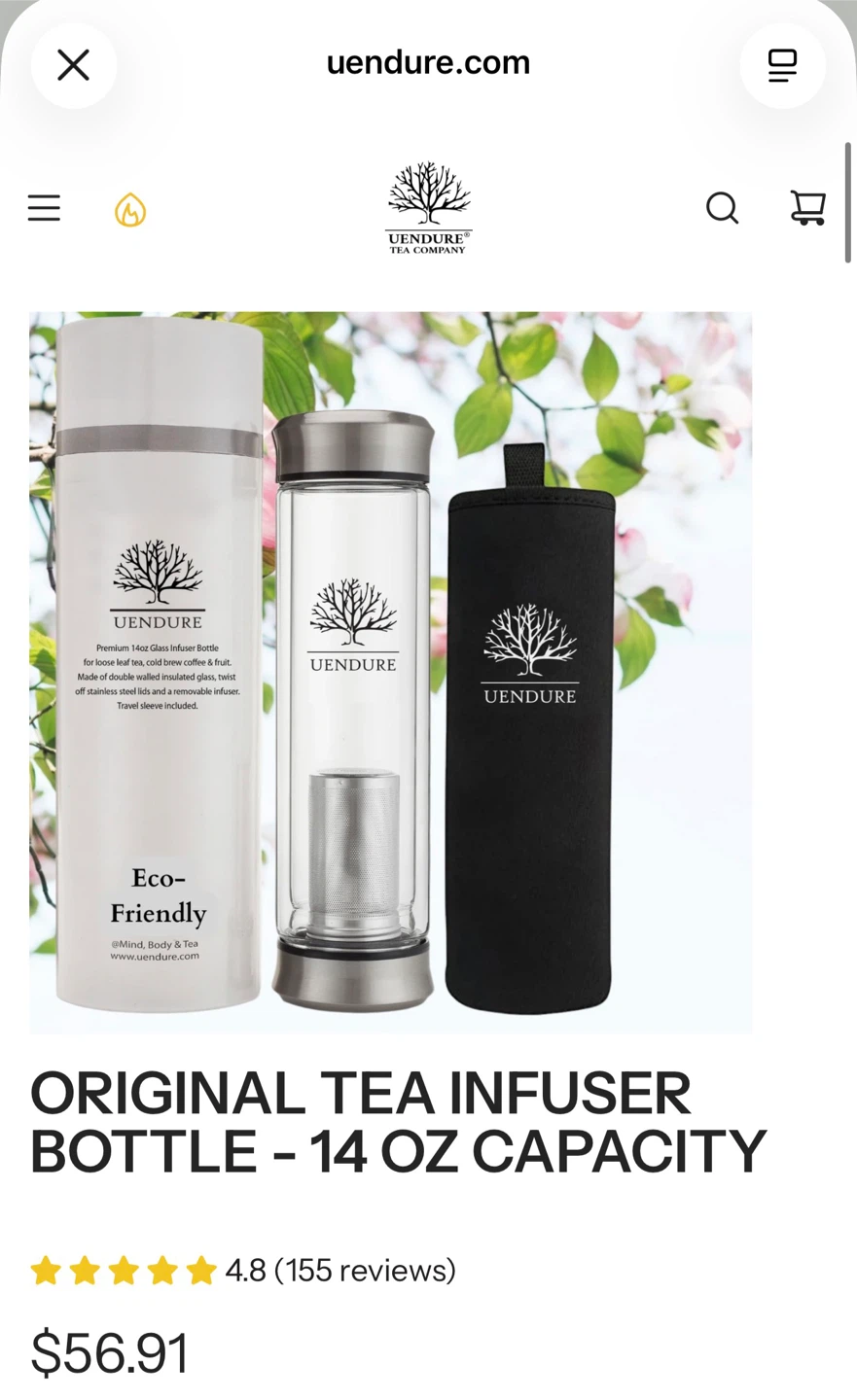 UENDURE Original Tea Infuser Bottle - 14 oz - photo 5