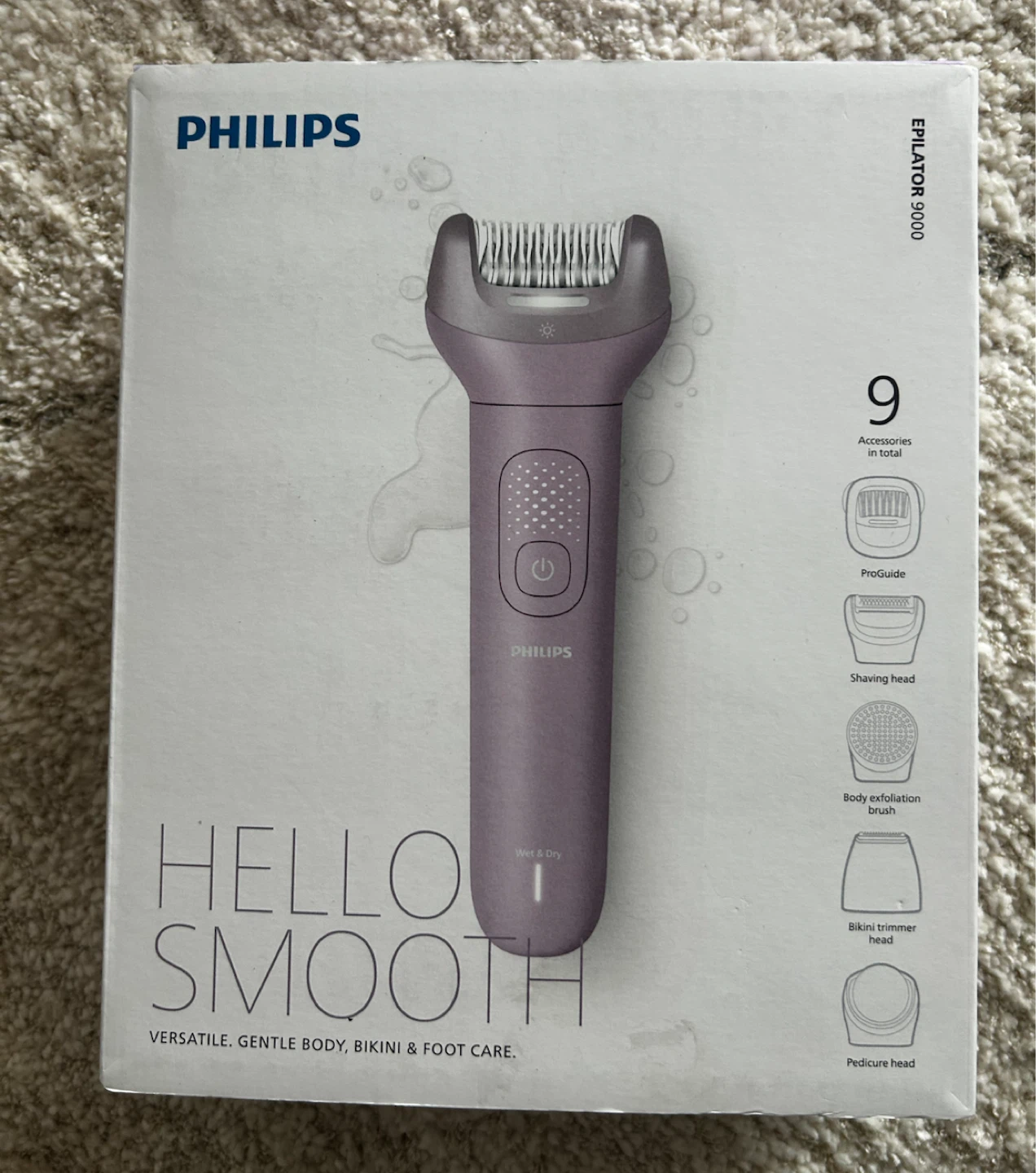 Philips Epilator 9000 with 9 Accessories