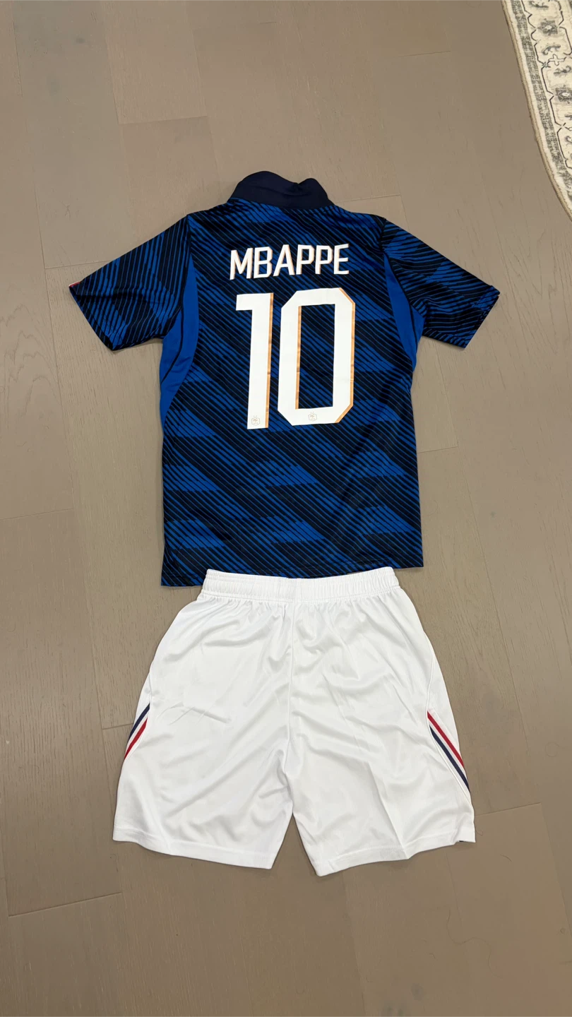 France National Team Mbappe Soccer Jersey and Shorts Set - photo 2