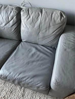 The Brick Leather Grey Sofa - photo 2