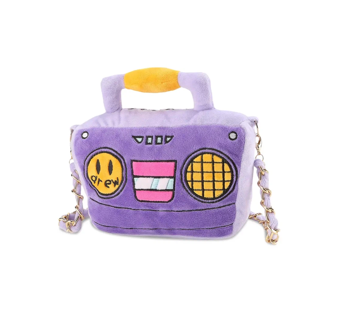 Plush purse crossbody radio boombox bag - photo 3