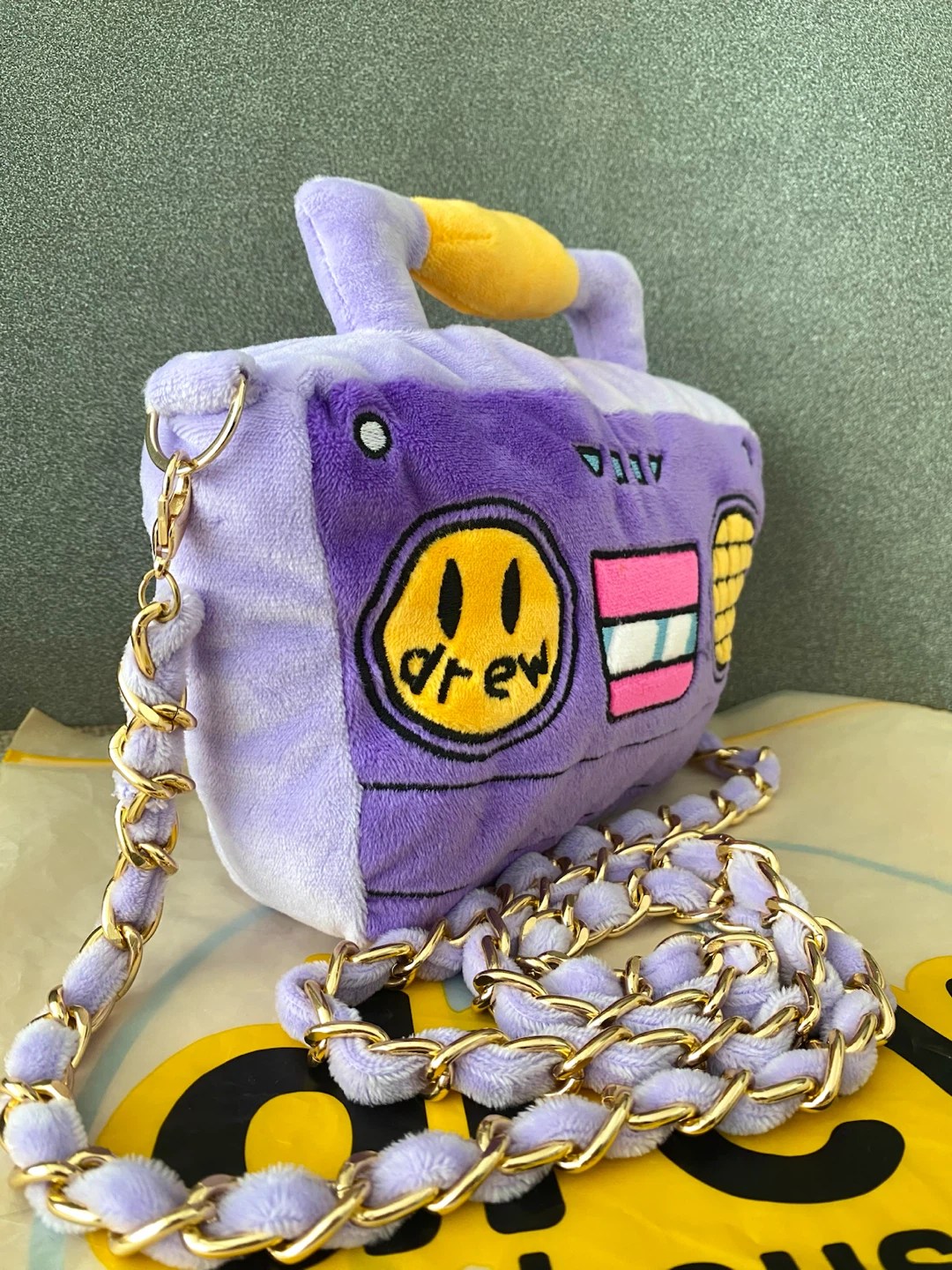 Plush purse crossbody radio boombox bag - photo 4