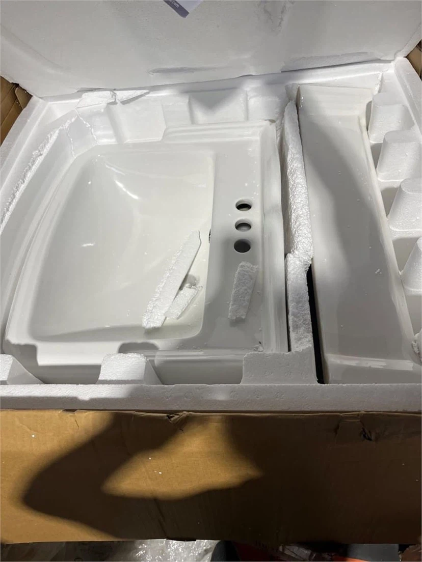 TOBILI 35" Height Cemamic Rectangular Pedestal Sink - photo 4