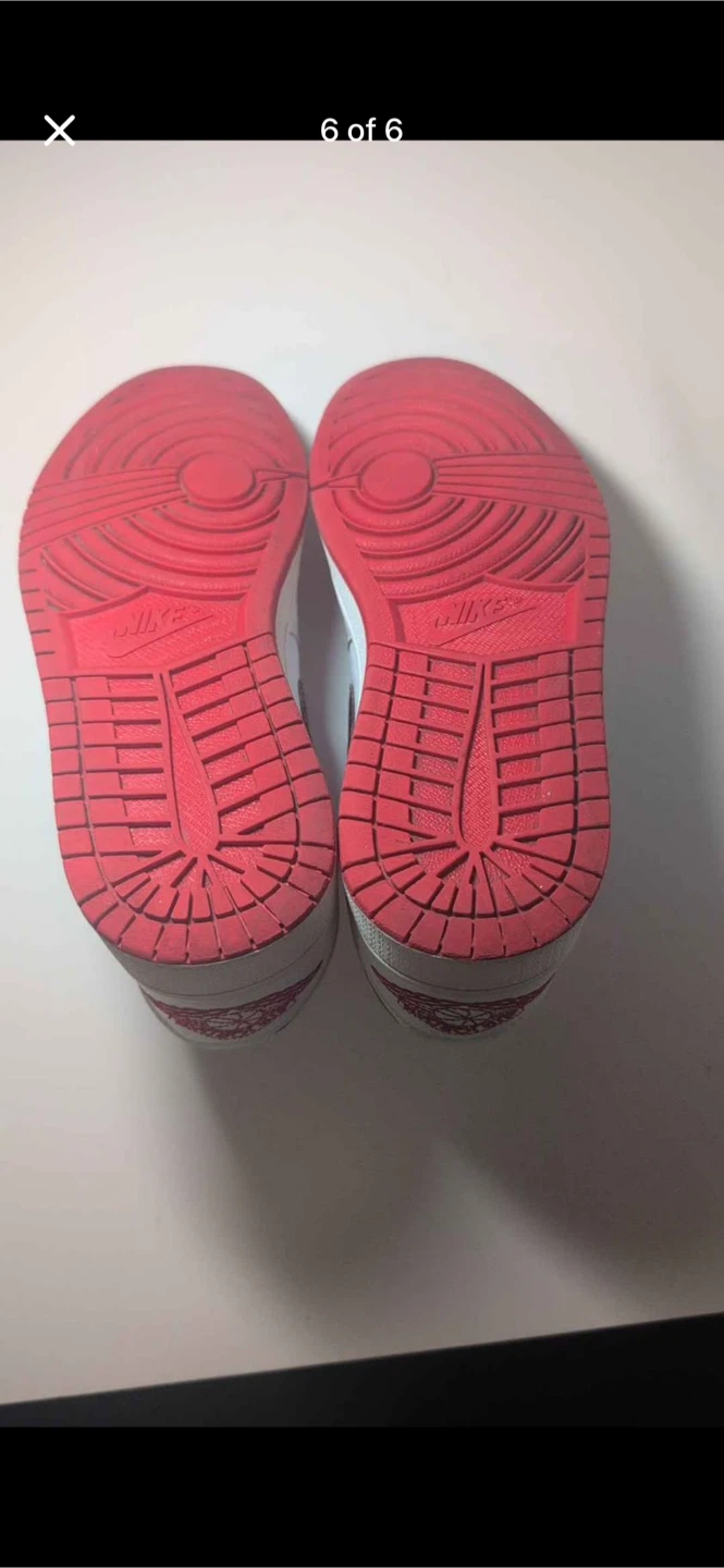 Soulier Jordan 1 Low Blanc Rouge taille 8us - photo 5