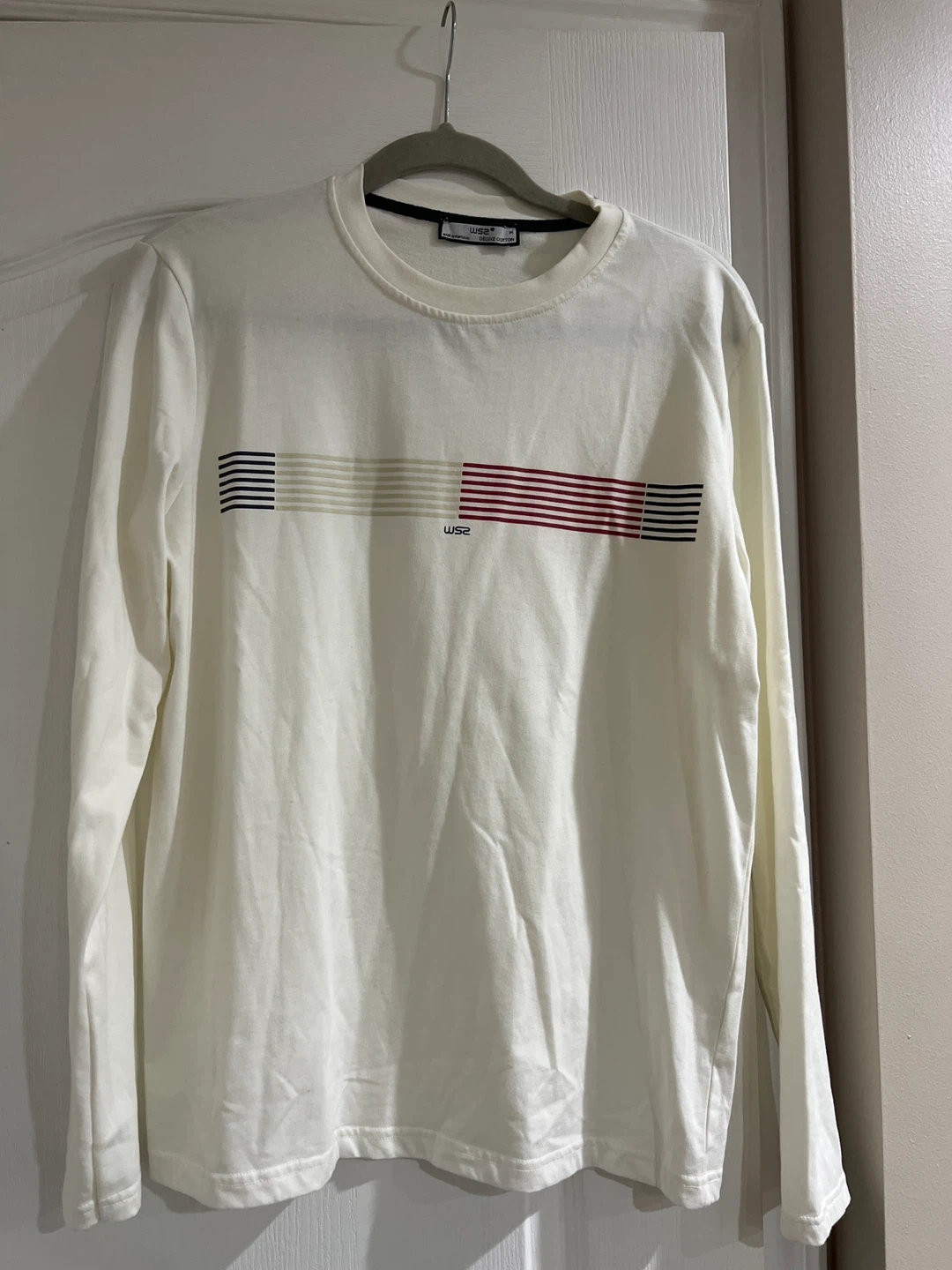 WS2 Deluxe Cotton Long Sleeve T-Shirts - Medium (Black & White)