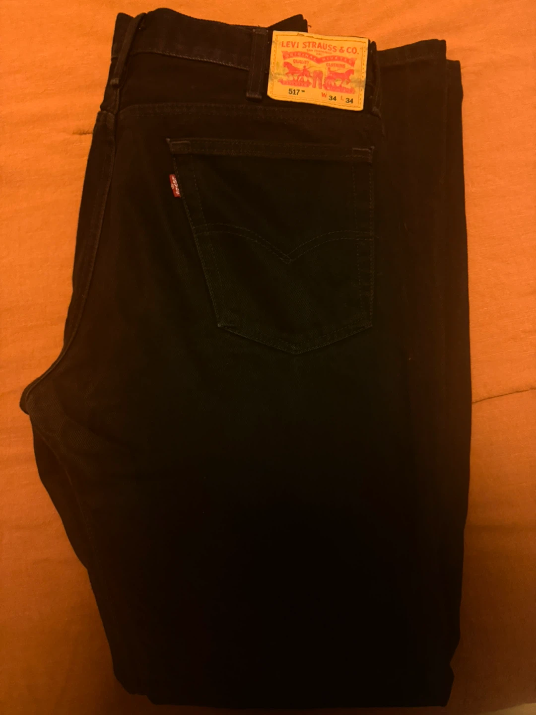 Levi's 517 Black Bootcut Jeans 34x34