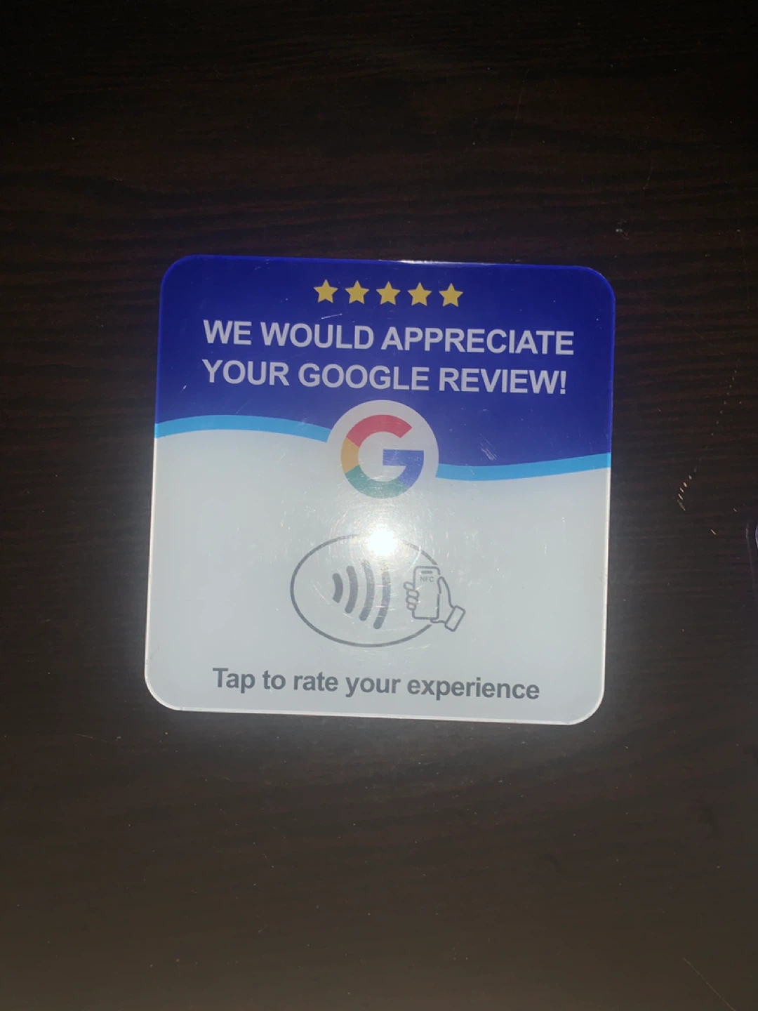 Google review NFC card