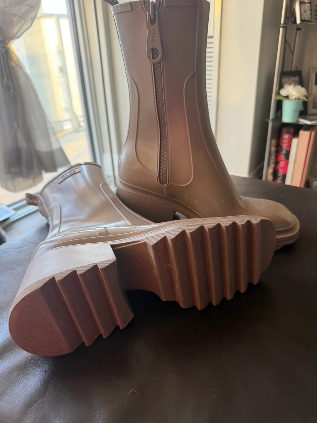 Chloé Brown Rubber Boots - photo 4