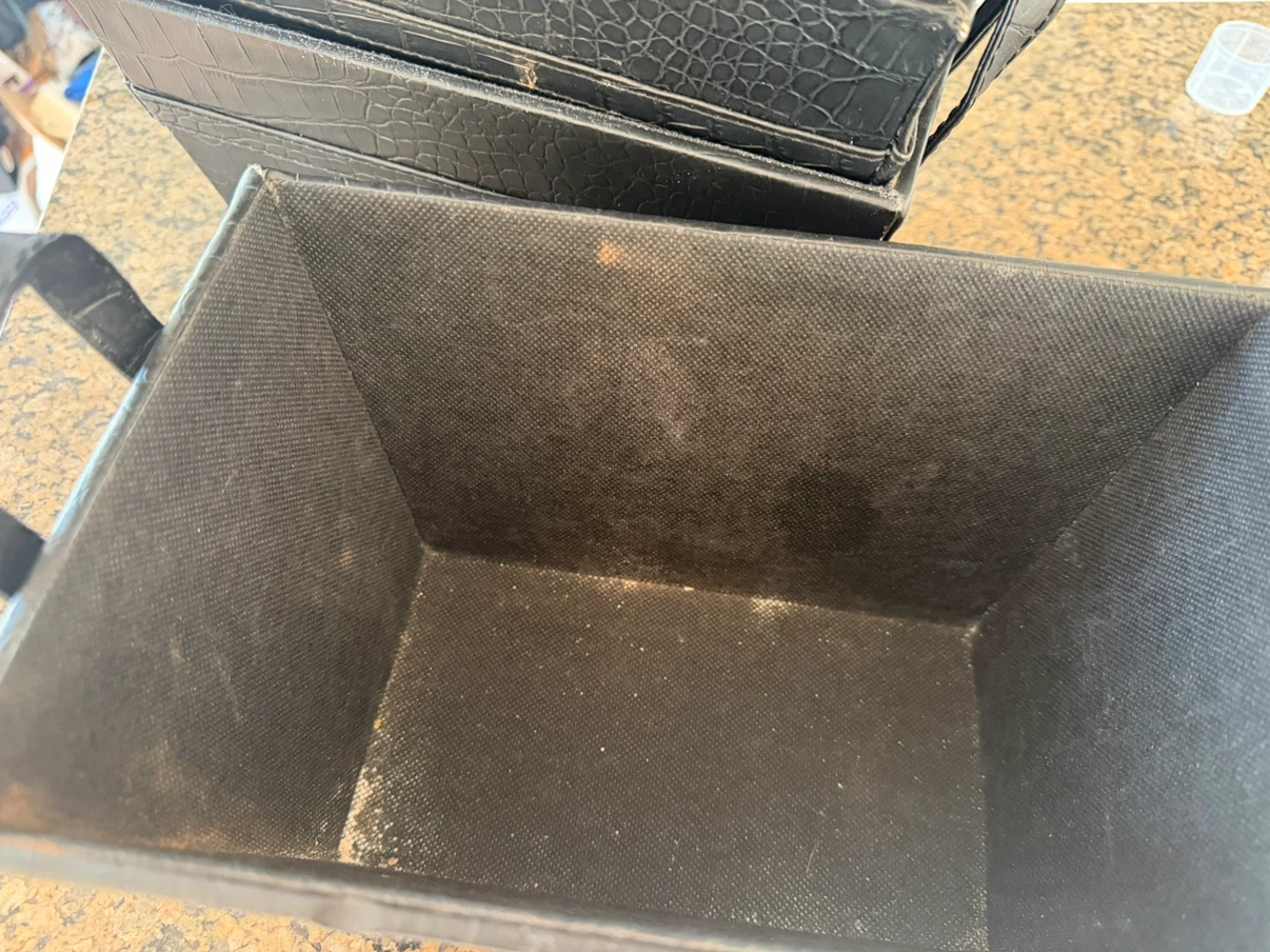 Black Faux Croc Storage Baskets with Handles (Set of 8) - photo 3
