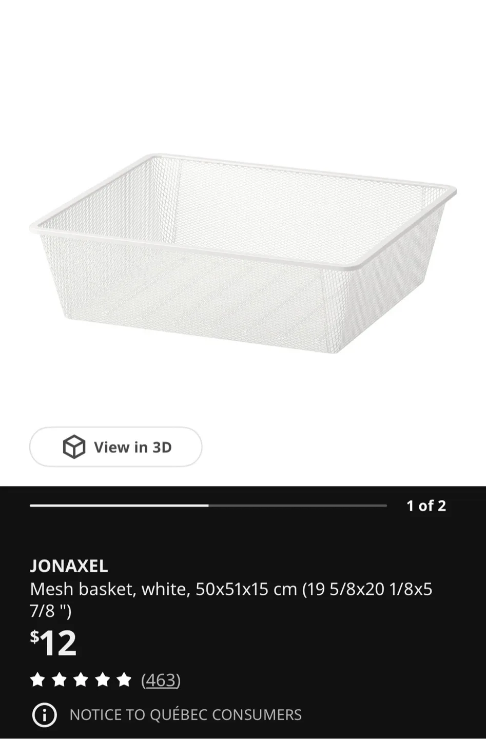 IKEA JONAXEL White 7-Drawer Frame - photo 2