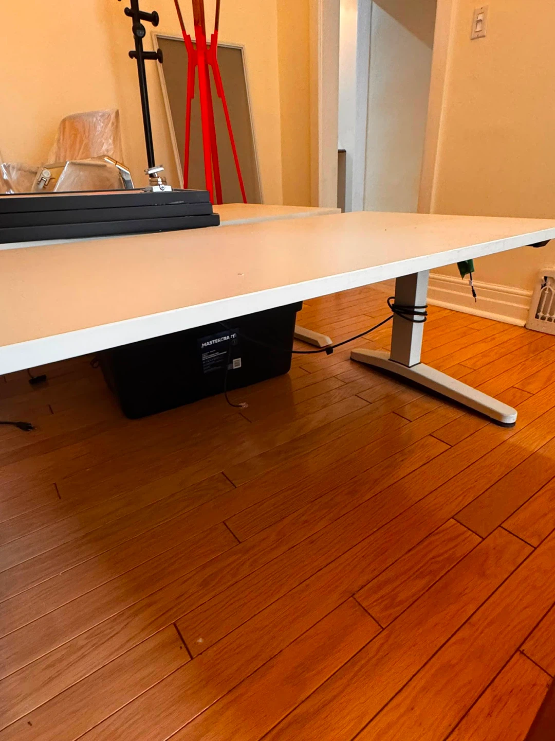 Adjustable Standing Desk - White Steelcase