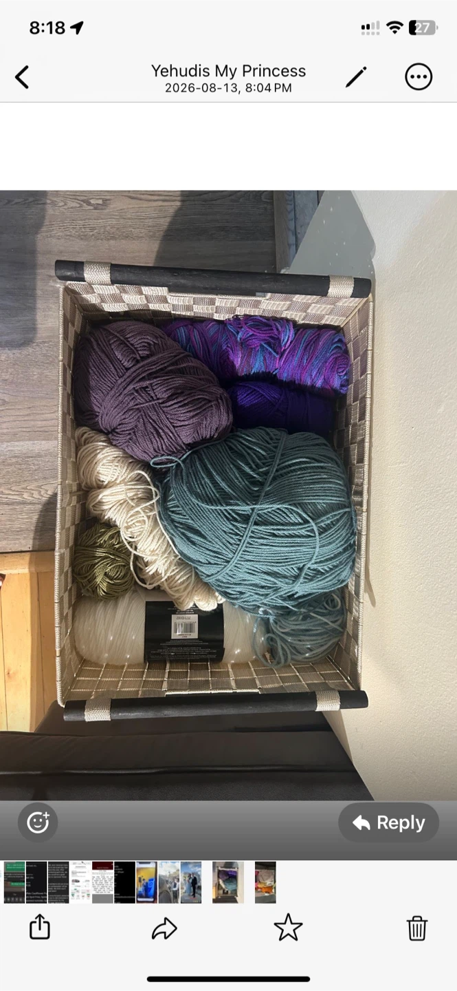 Yarn and Knitting Supplies Basket - photo 2