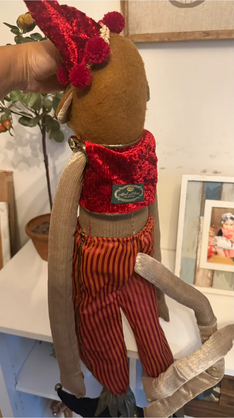 Vintage Large Jester Monkey Plush  decor set - photo 5