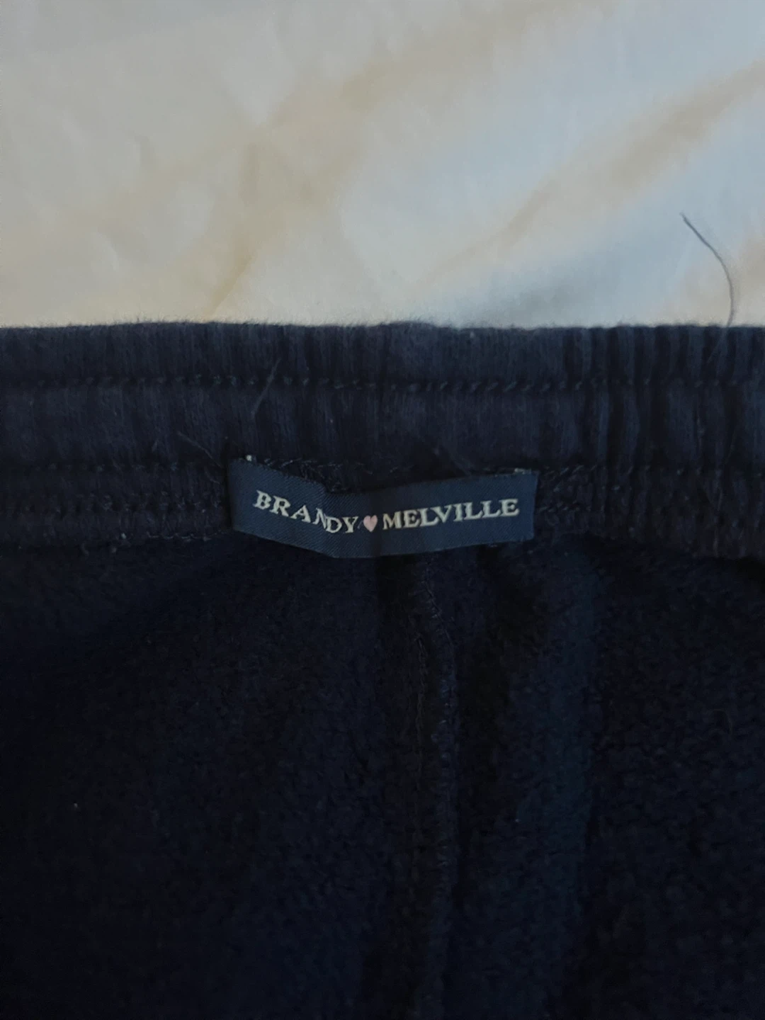 Brandy Melville Navy Sweatpants with Light Blue Stripes - photo 3