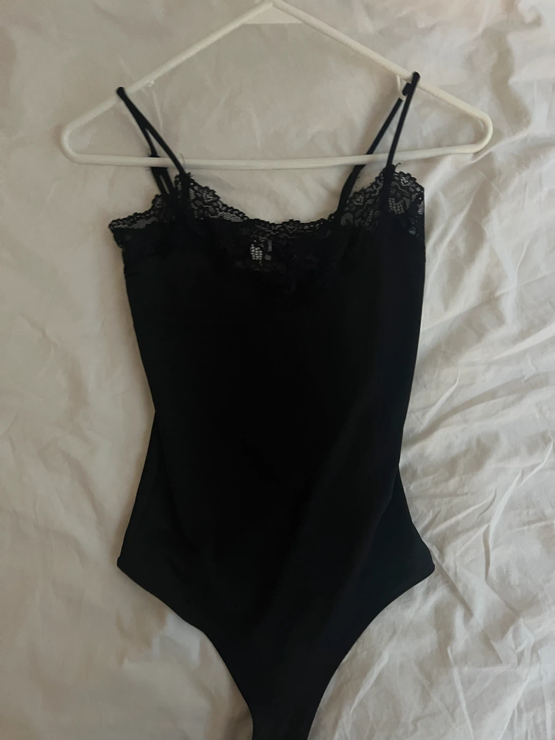 Urban Heritage Black Lace Trim Bodysuit XS