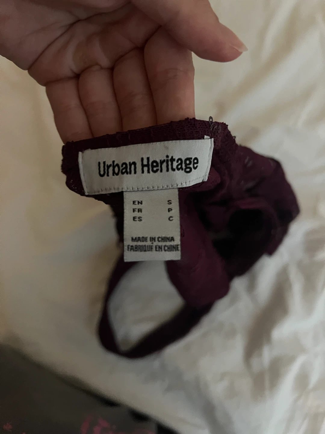 Maroon Lace Halter Top - photo 3