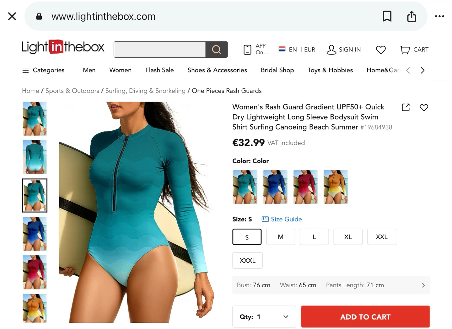 Women's Small Rash Guard- Long Sleeve Bodysuit - photo 3