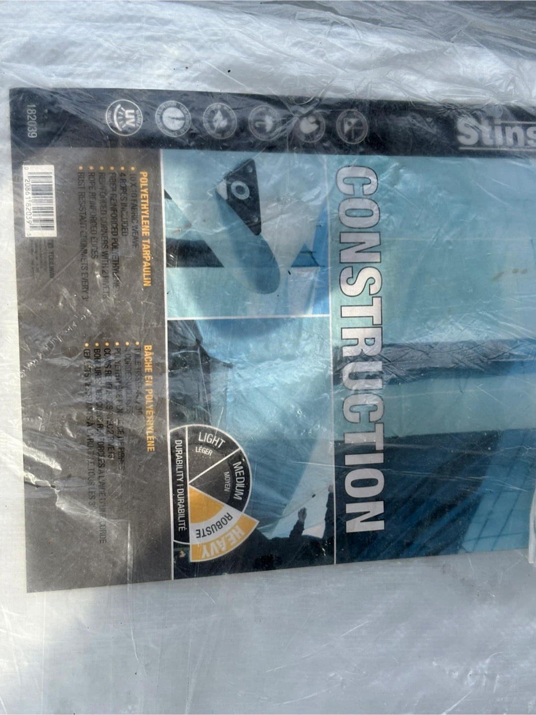 Stiins 20' x 30' Polyethylene Construction Tarp - photo 2