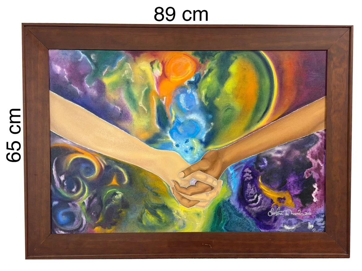 Framed Painting - "Two Hands" by unknown artist - photo 2