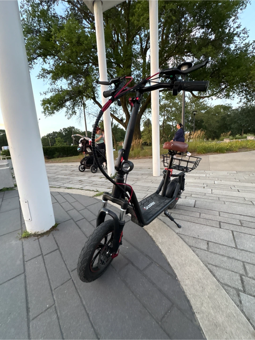 SCOO Electric Scooter with Seat and Basket