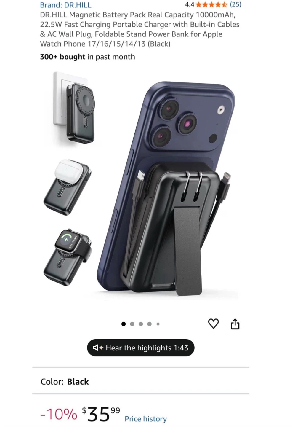 3-in-1 Magnetic Battery Pack 10000mAh - photo 4
