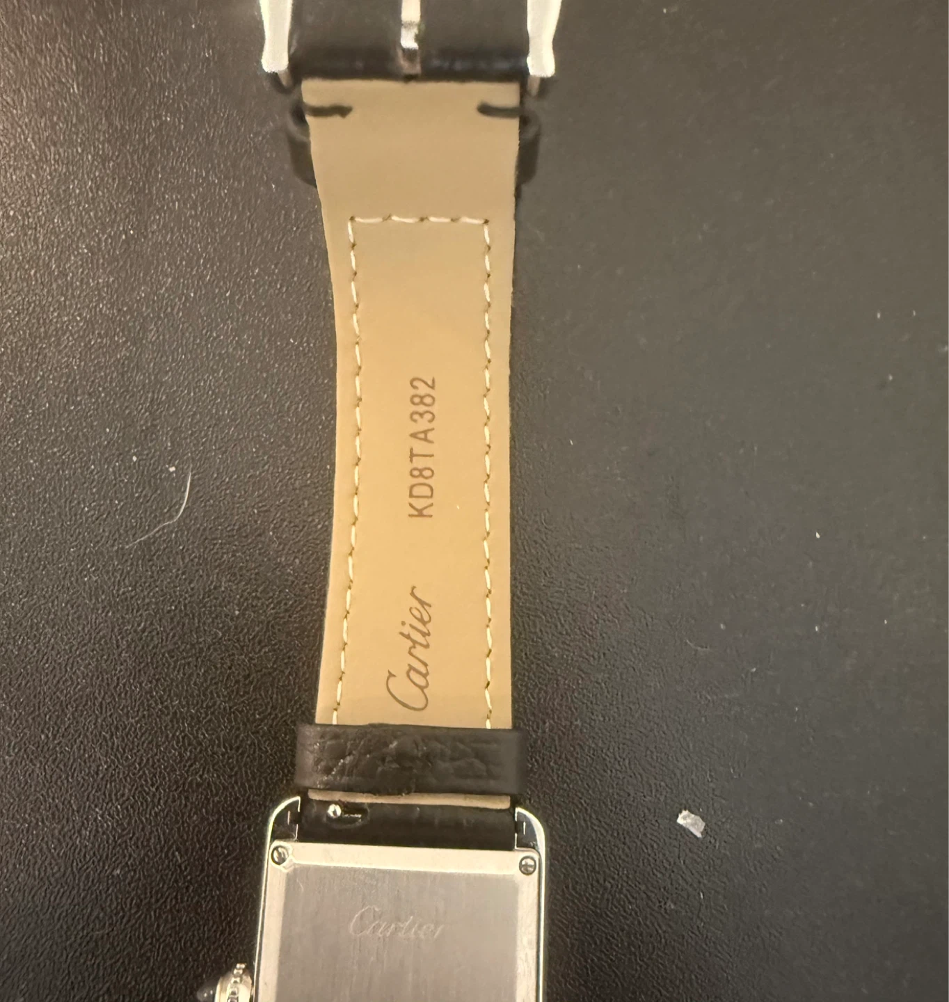 Cartier Tank must Quartz Watch with Black Leather Strap - photo 4