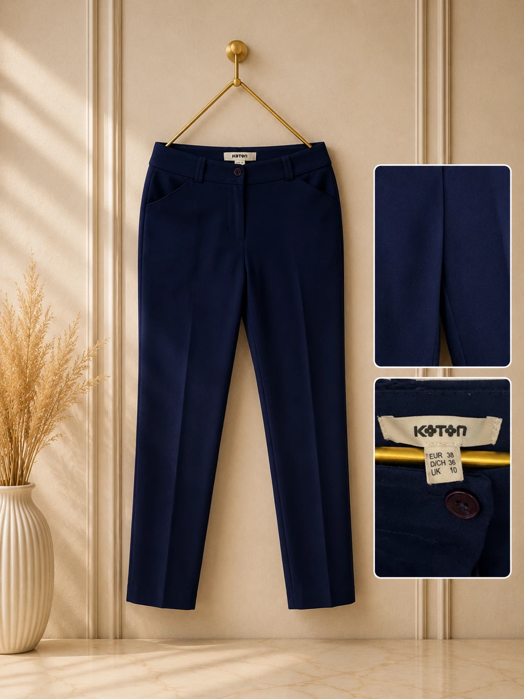 Koton Navy Blue Dress Pants