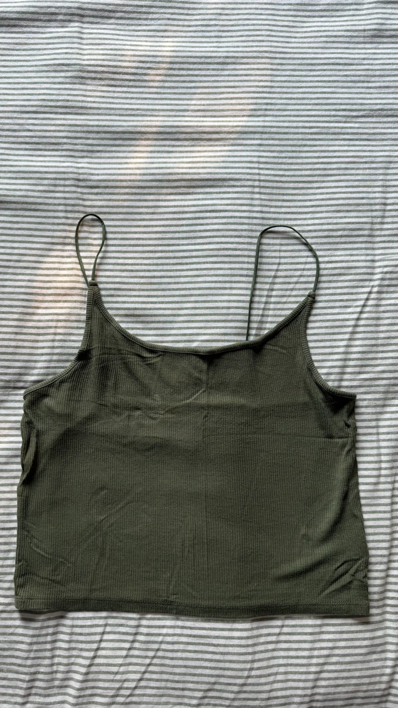 Ribbed Spaghetti Strap Tank Top