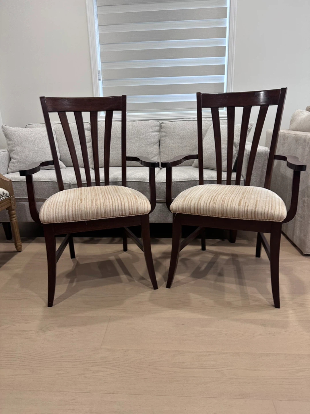 Wooden Dining Chairs with Upholstered Seats
