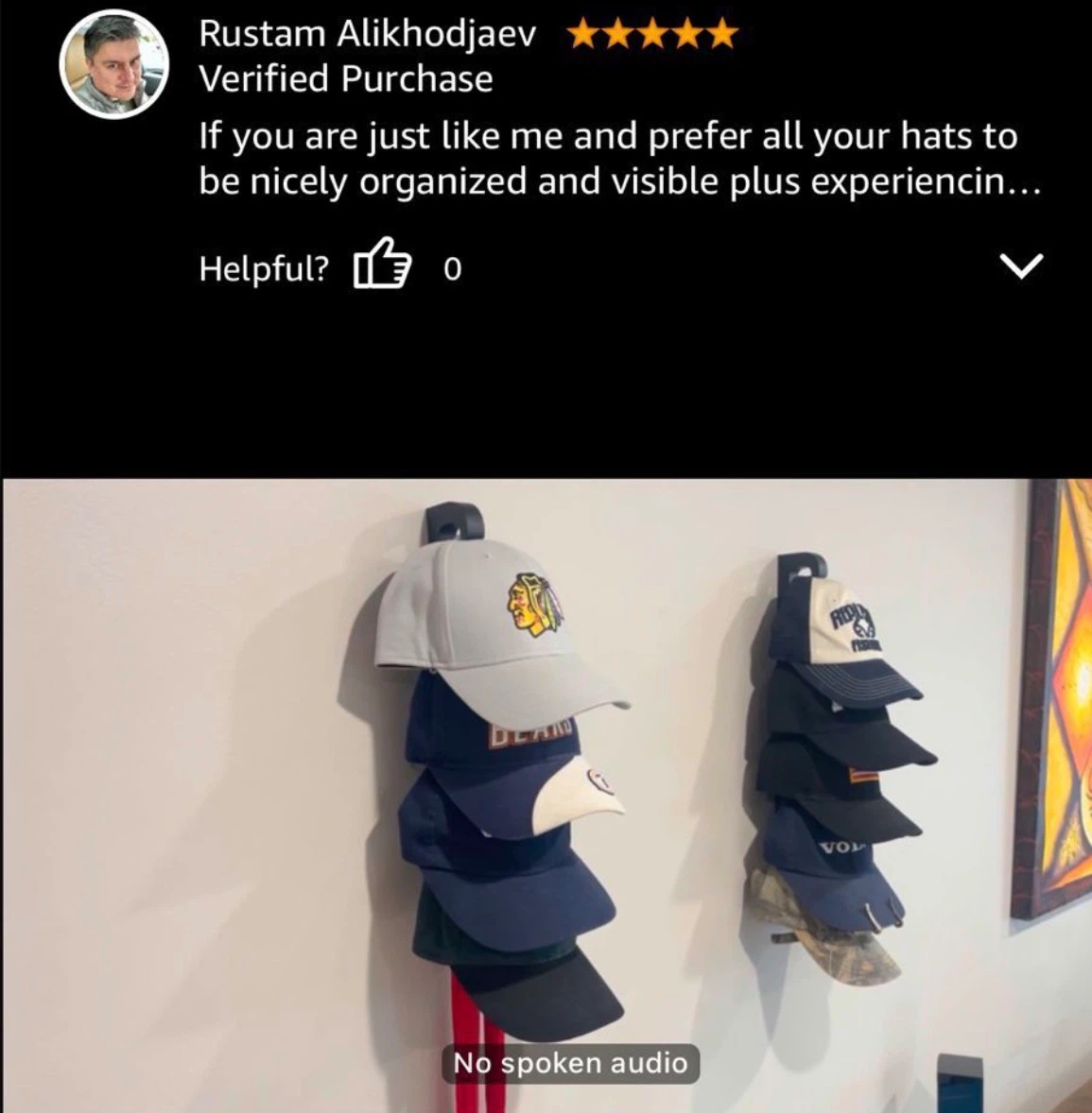 Hat Rack Organizer for Baseball Caps - Wall Mounted - photo 4
