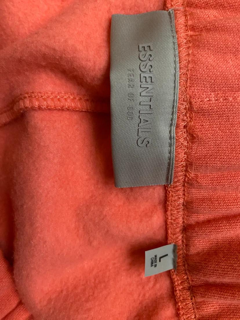 Essentials Fear of God Orange Sweat Shorts - Size L - photo 4