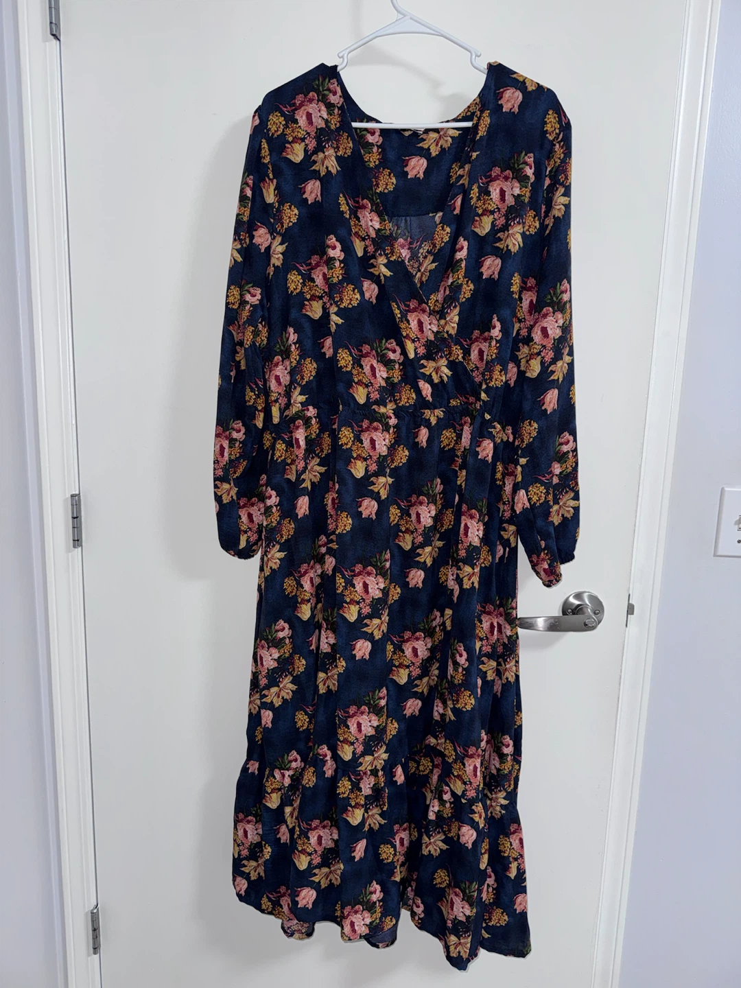 Devoted Floral Wrap Dress - Size 4X