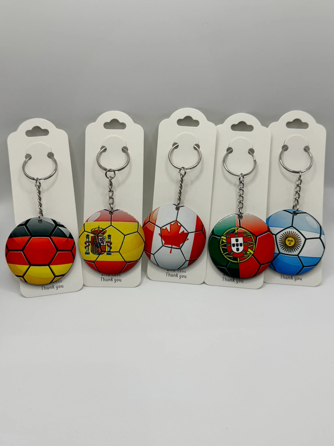 ⚽ Soccer Country Flag Keychains