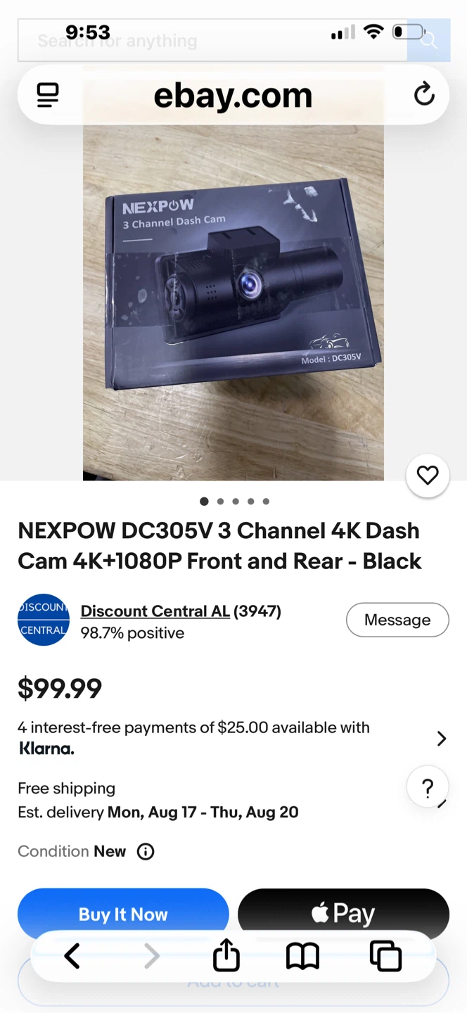 NEXPOW DC305V 3 Channel Dash Cam