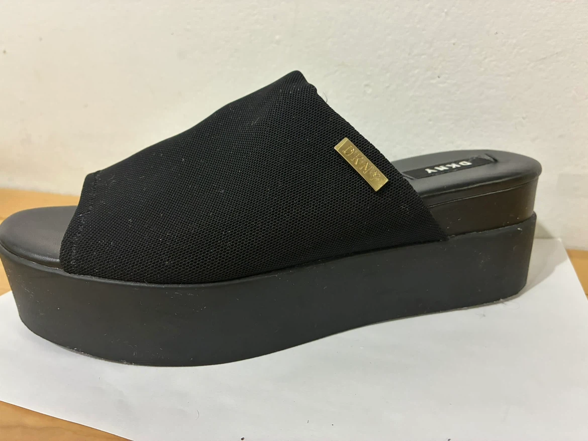 DKNY Black Platform Slide Sandals - photo 2