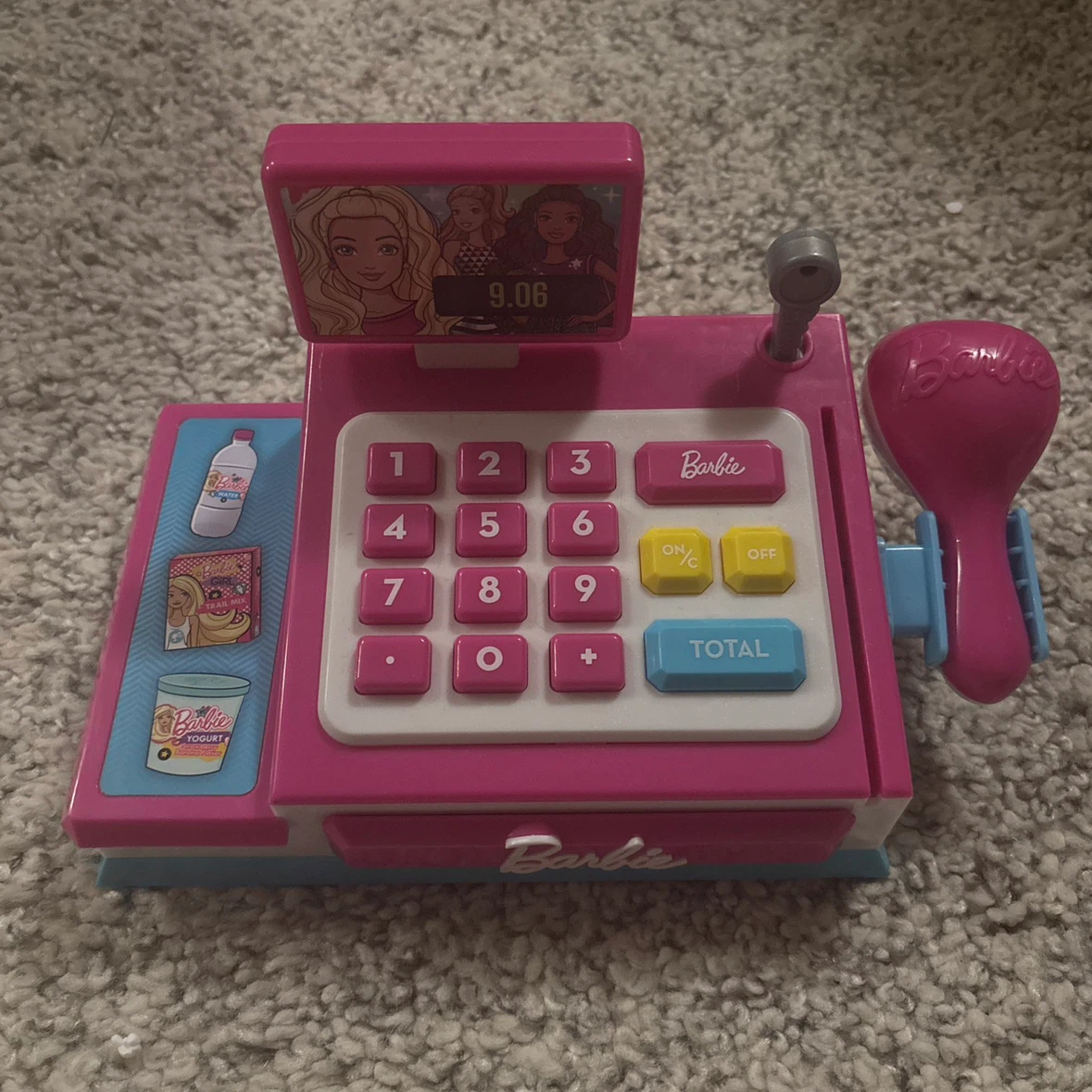 Barbie Toy Cash Register with Money and Credit Card