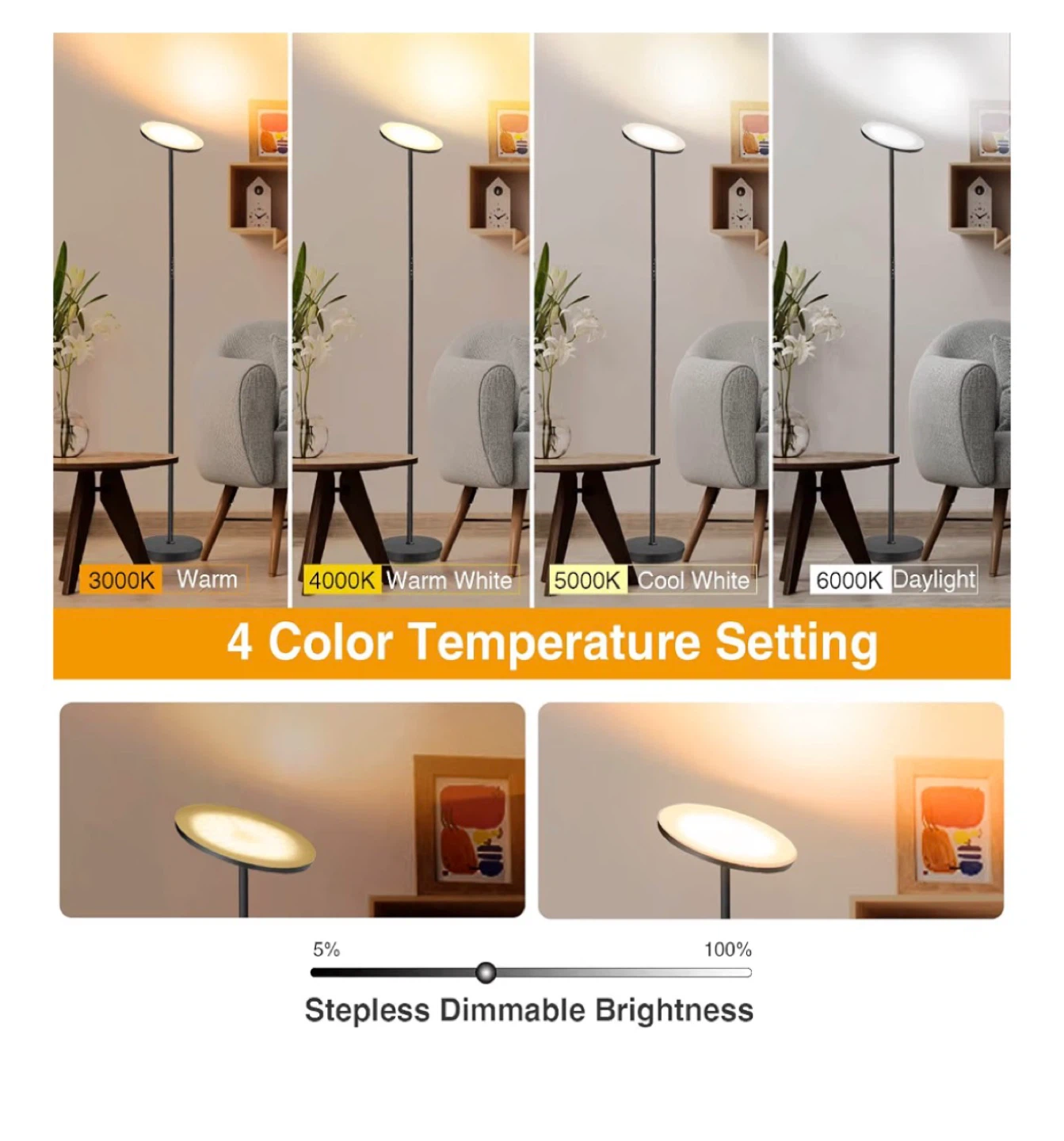 Dimmable LED Floor Lamp - photo 3