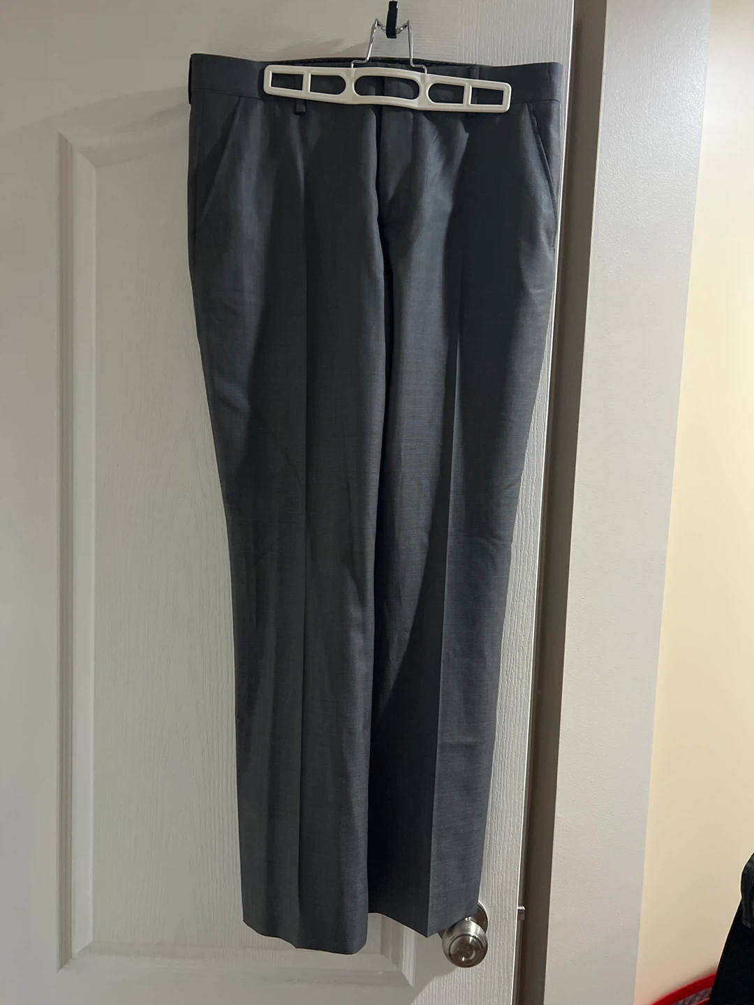 Le Château Grey Wool Blend Dress Pants