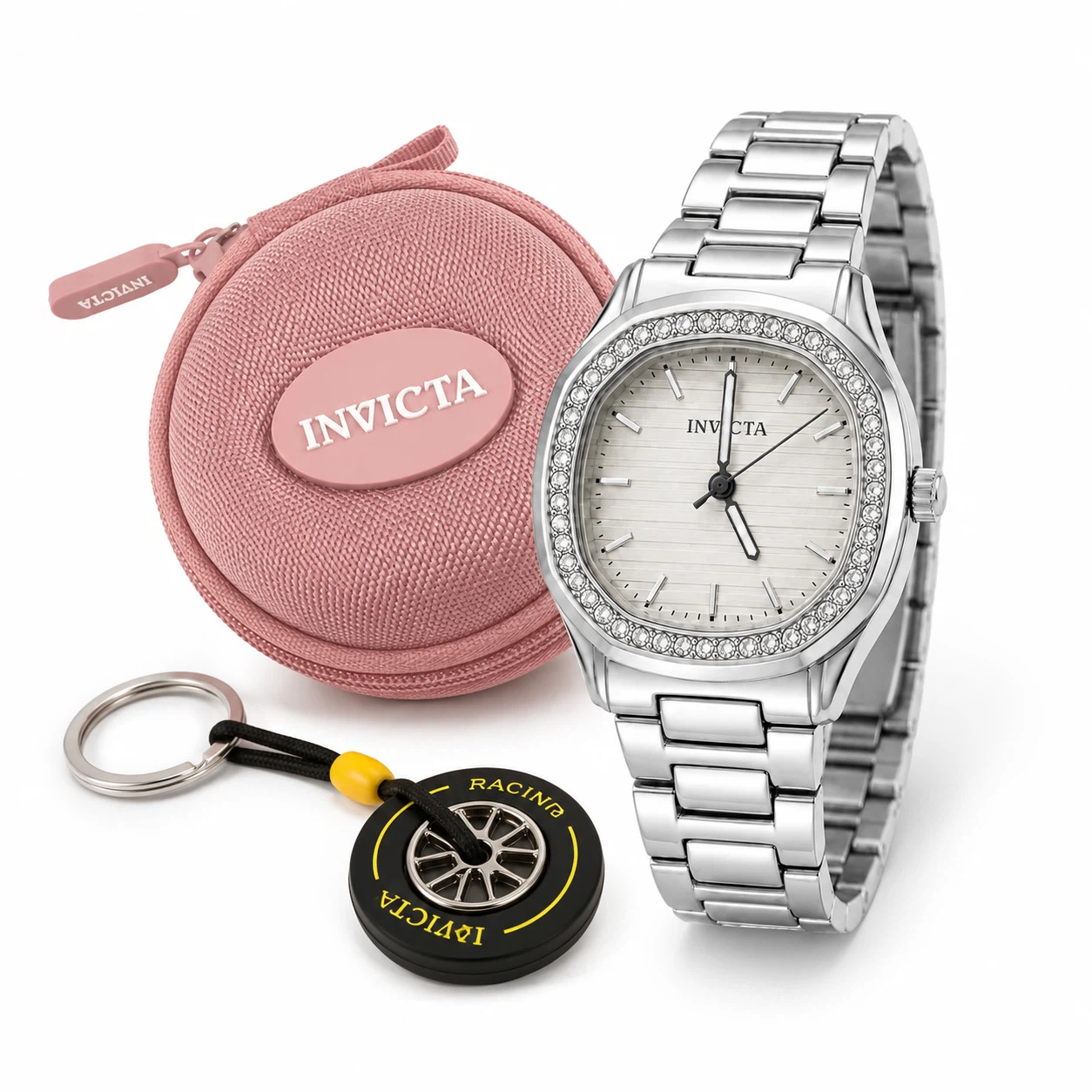 NEW Invicta Wildflower Women’s Silver Watch Gift Set – 32mm