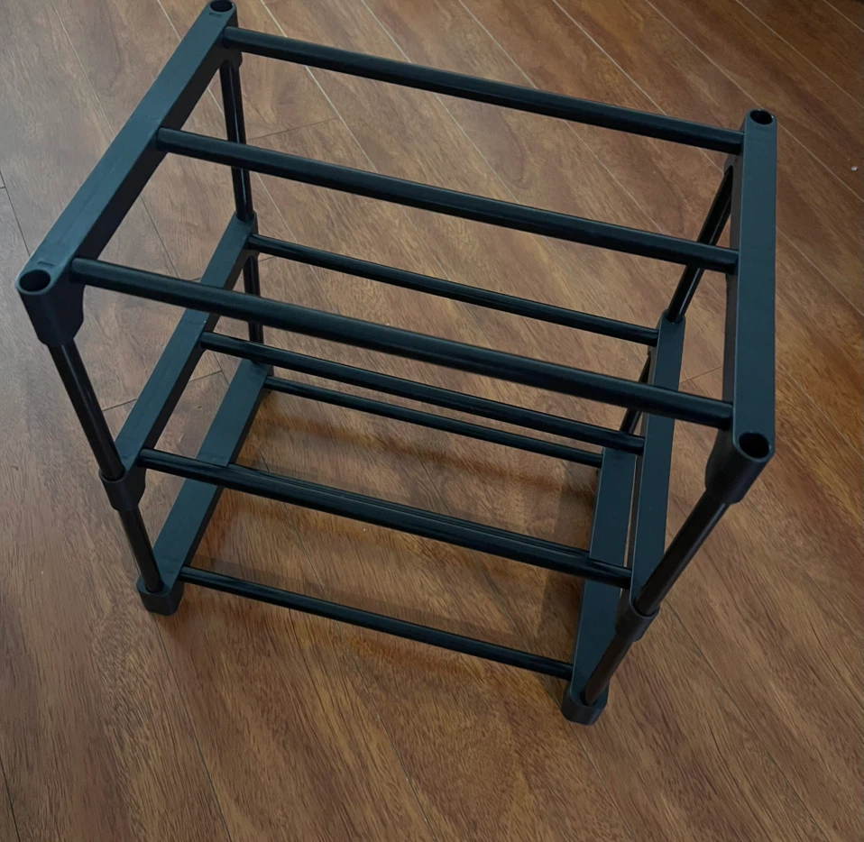 Small Black 4-Tier Shoe Rack