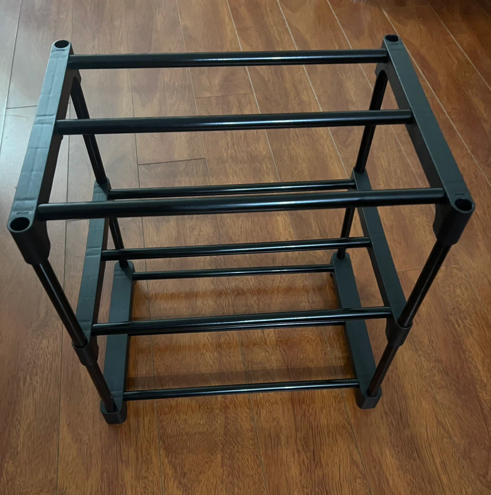 Small Black 4-Tier Shoe Rack - photo 2