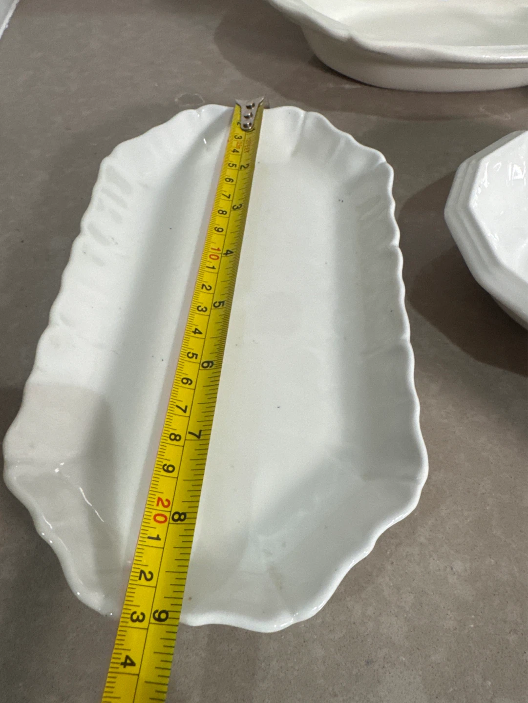 White Ceramic Serving Dish Set - photo 3