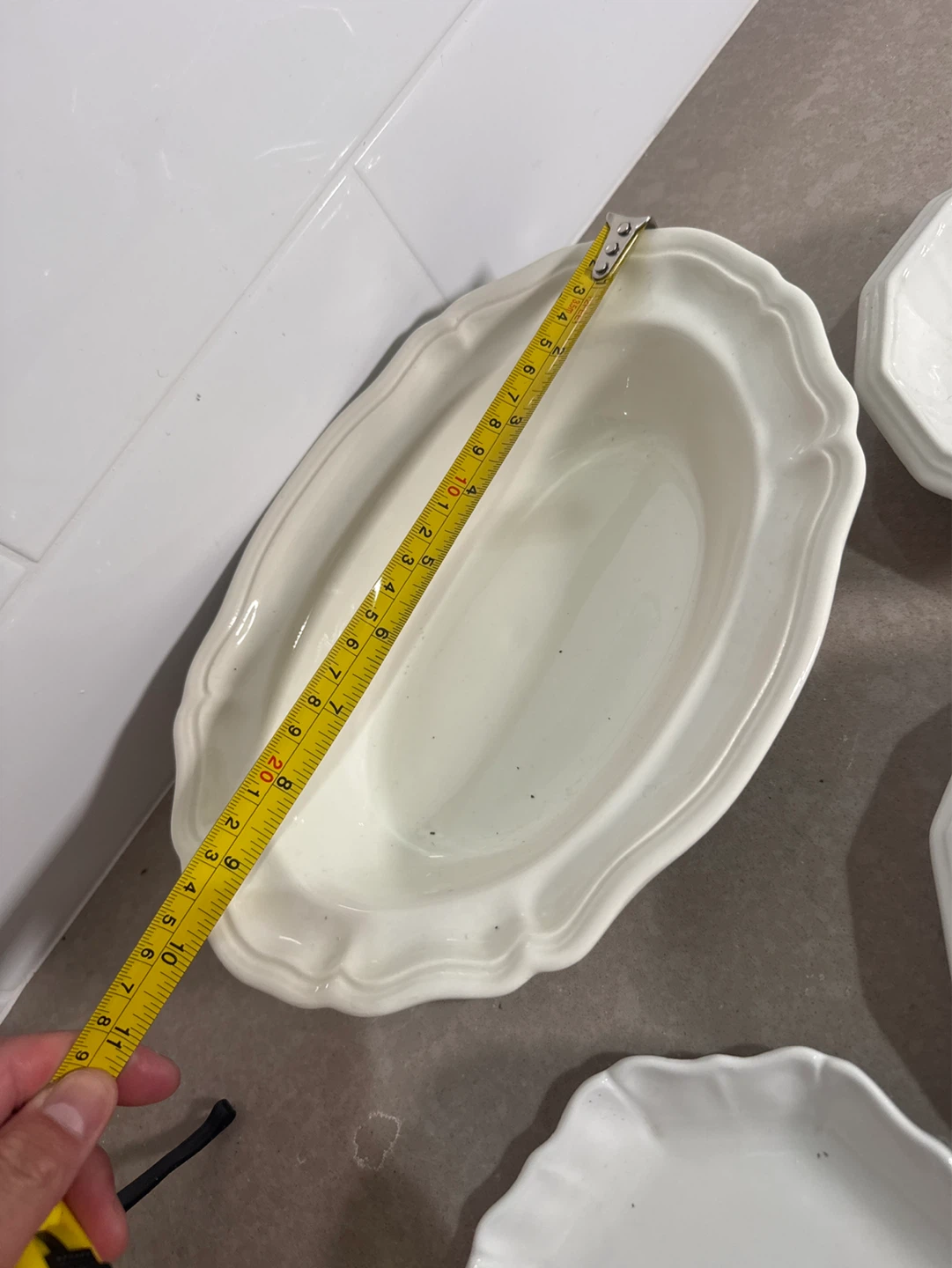White Ceramic Serving Dish Set - photo 4