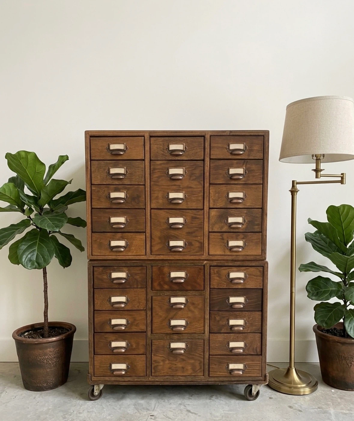 Vintage Wood Card Catalog Cabinet - photo 2