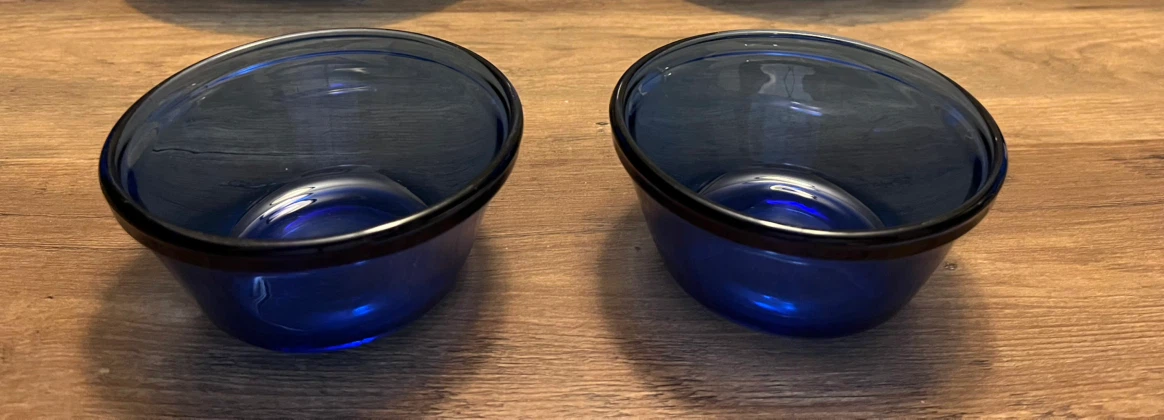 Blue Glass Serving Bowl Set - photo 2