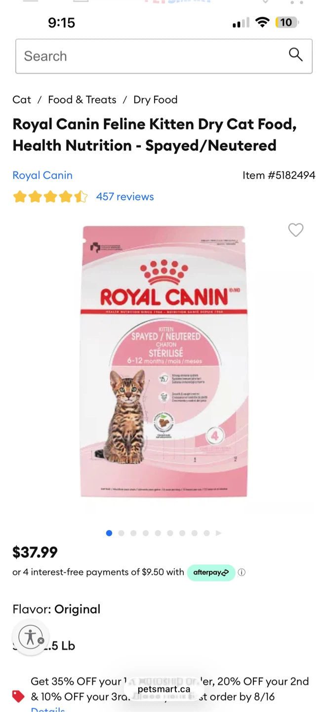 Royal Canin Feline Kitten Dry Cat Food, Spayed/Neutered - photo 2