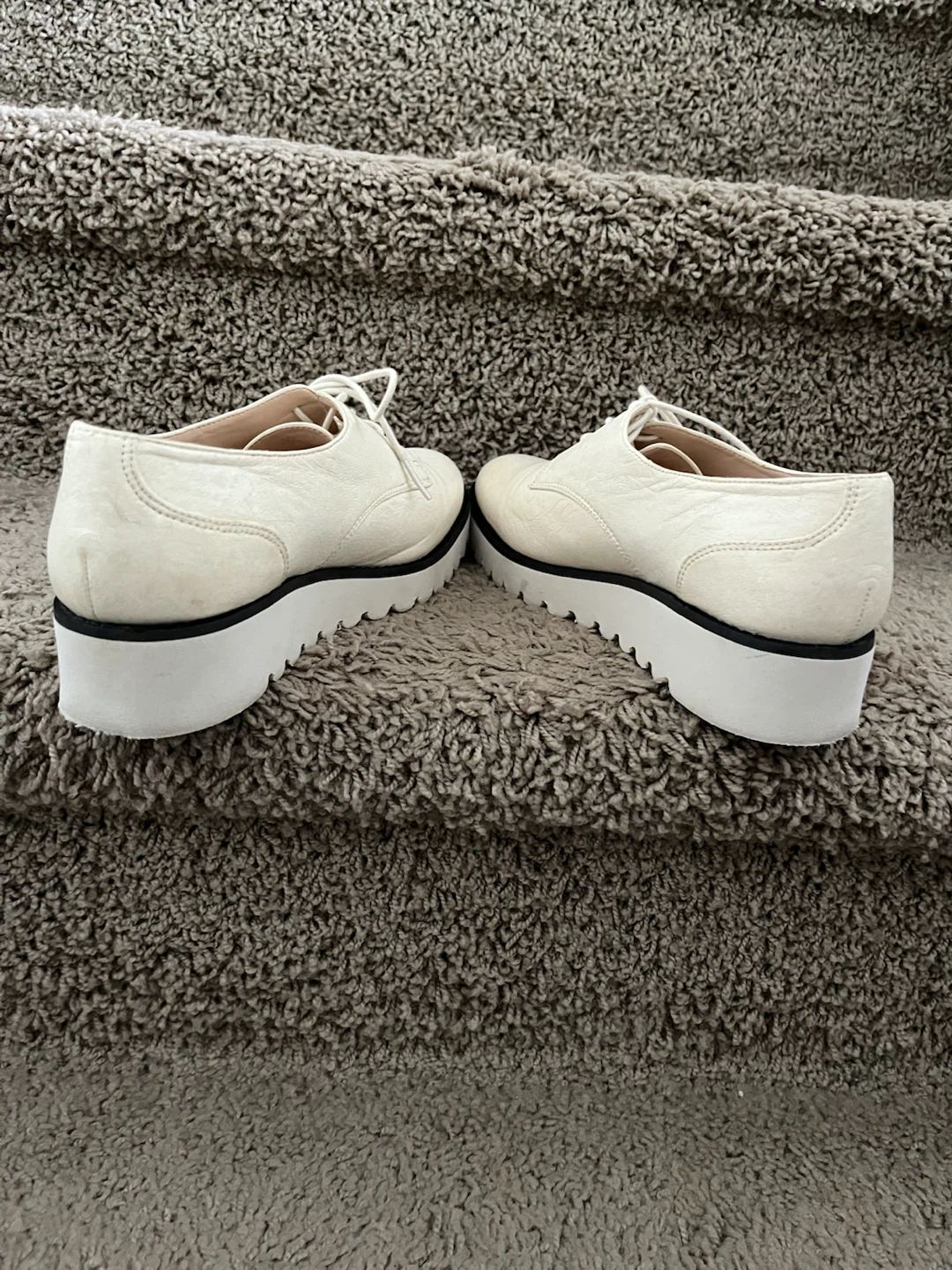 Nine West Cream Lace-Up Wedge Shoes - photo 4