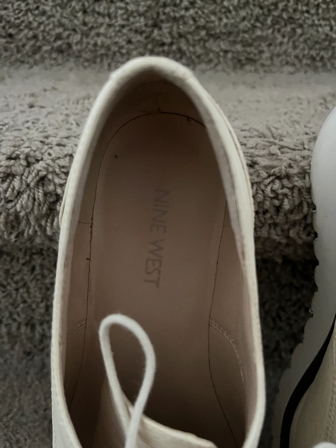 Nine West Cream Lace-Up Wedge Shoes - photo 5