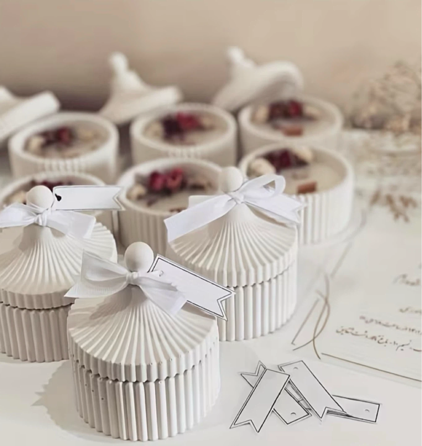 White Decorative Ceramic Jar